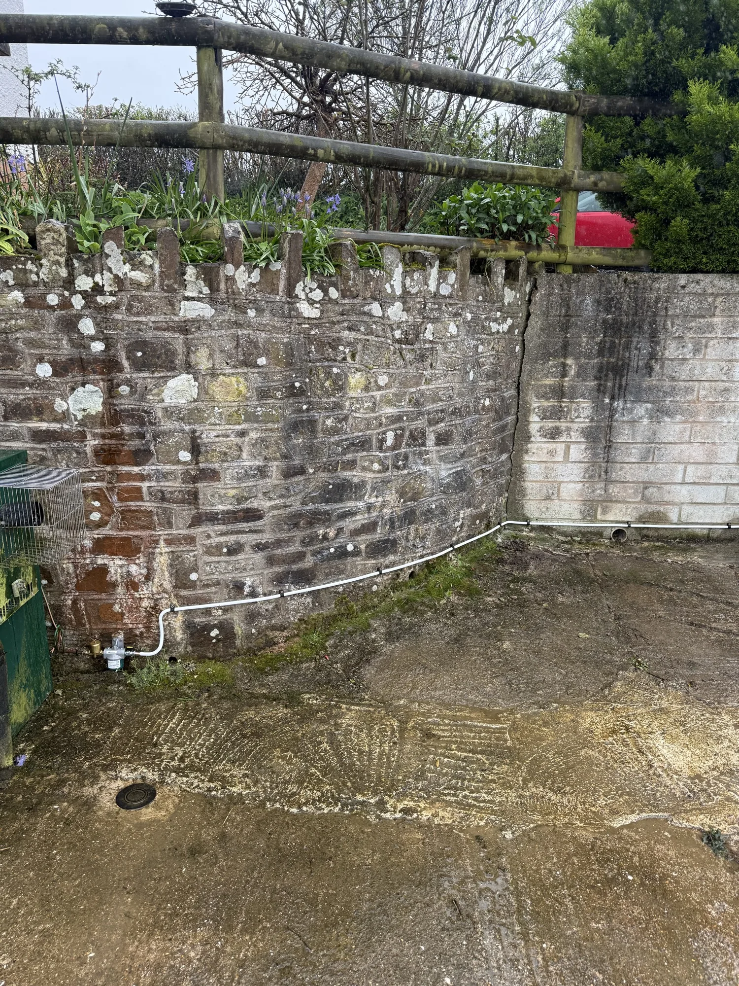 Oil tank base and groundworks completed in-house