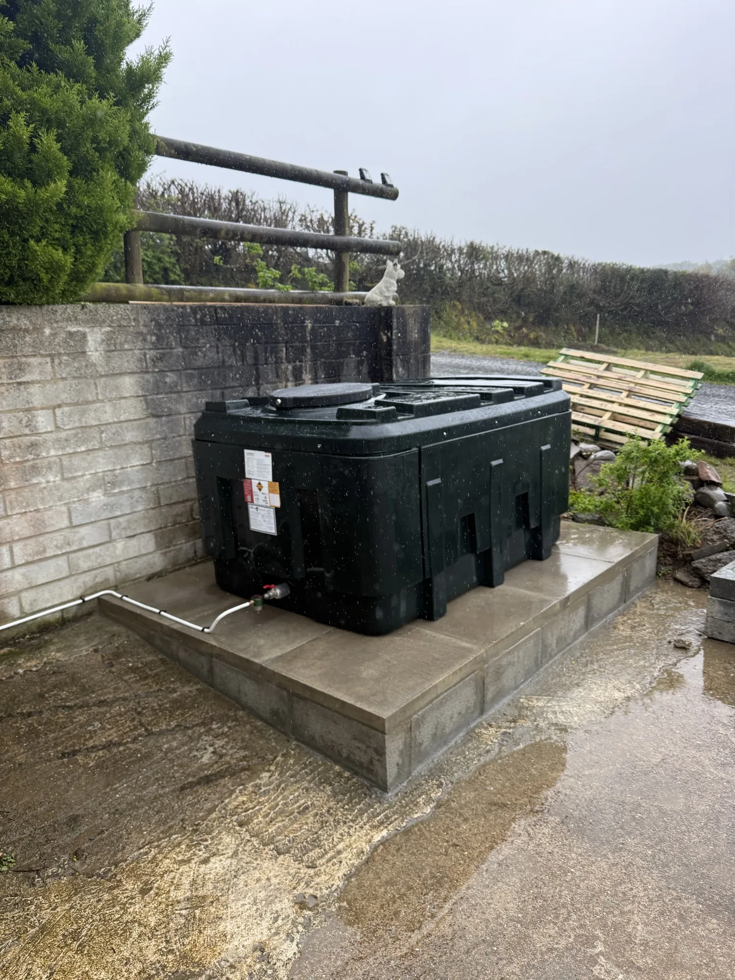 Oil tank pipework and connections in North Cornwall