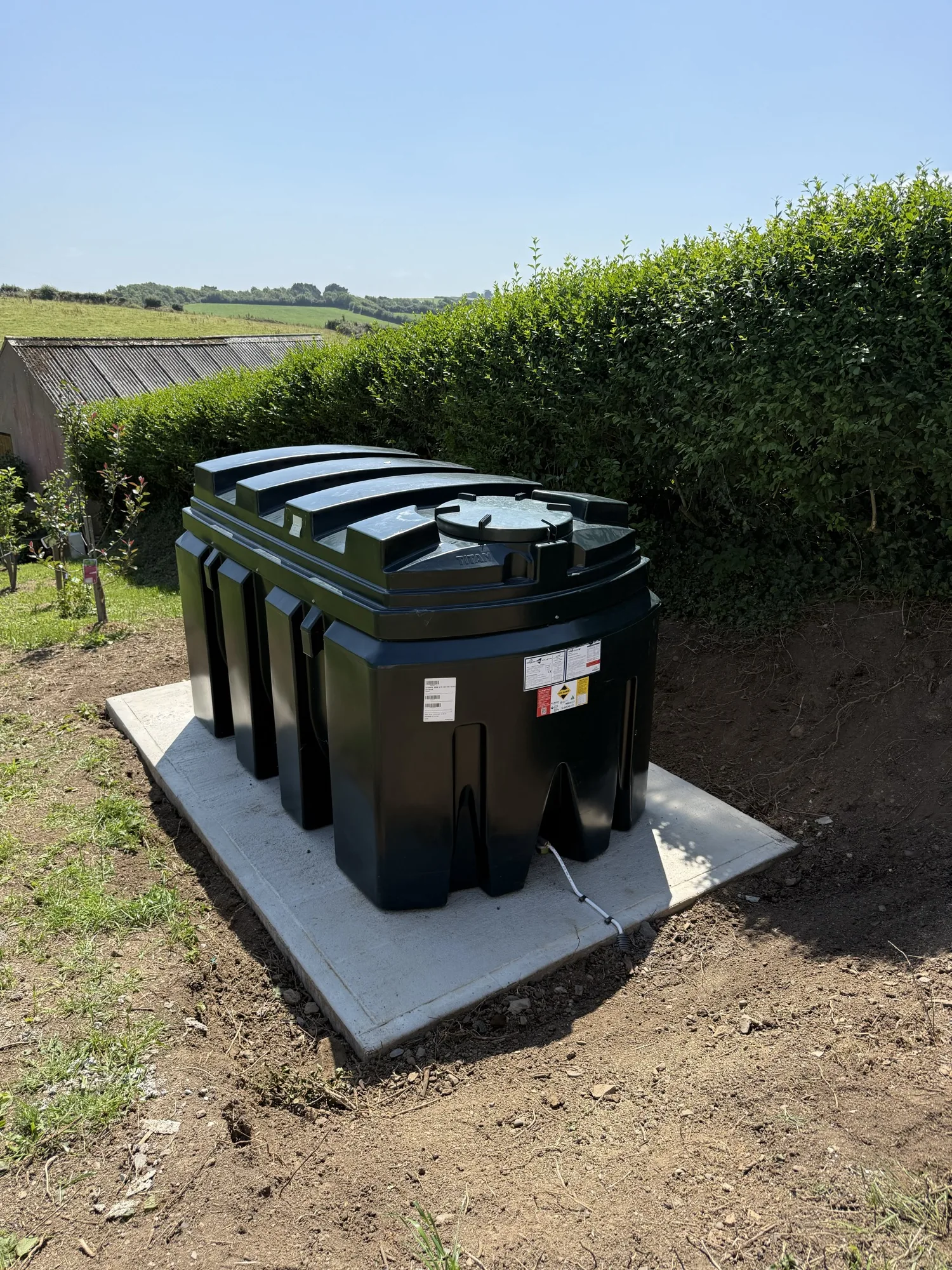 Oil tank replacement site by AH Plumbing and Heating